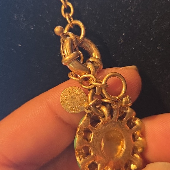 J. Crew Necklace Crystal Cupcake, Green - Picture 4 of 4